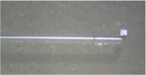 Figure 8b. Crystal mounted on the side of the optical fiber.