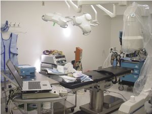 Figure 1. Operating room with equipment in "on" position.