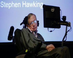 Professor Stephen Hawking during a press conference in London, Dec. 2, 2014. 