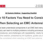 EMC Antenna Checklist