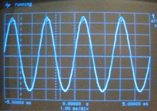 Figure 1 800 Hz ripple on scope snapshot