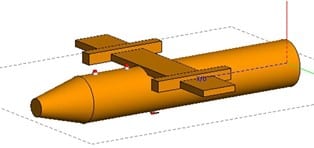 FEKO model of the aircraft