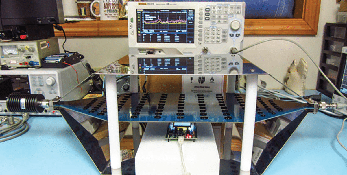 Radiated emissions test setup